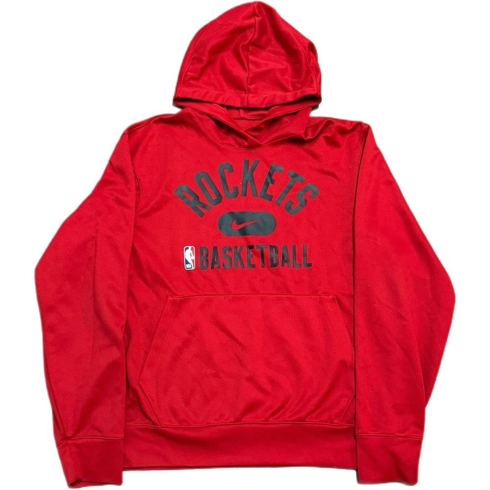 Nike Dri-Fit NBA Houston Rockets Red Pullover Hoodie Sweatshirt Men's Size Small